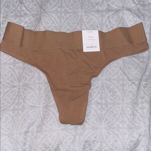 Auden Women's Brown Thong Panties